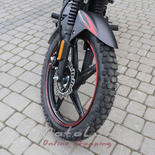 Motorcycle FORTE FT200-FB, 200 cm3, 14 hp, 2023, black with red