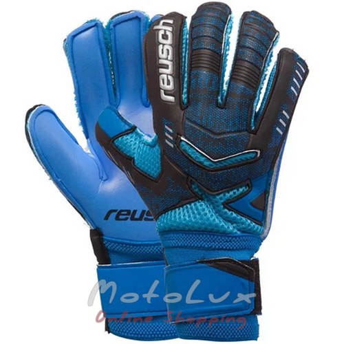 Mittens goalkeeper junior with protective inserts on FB-882 B Reusch Blue fingers
