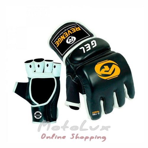 Gloves MMA Revenge K00018664, size S, black with yellow