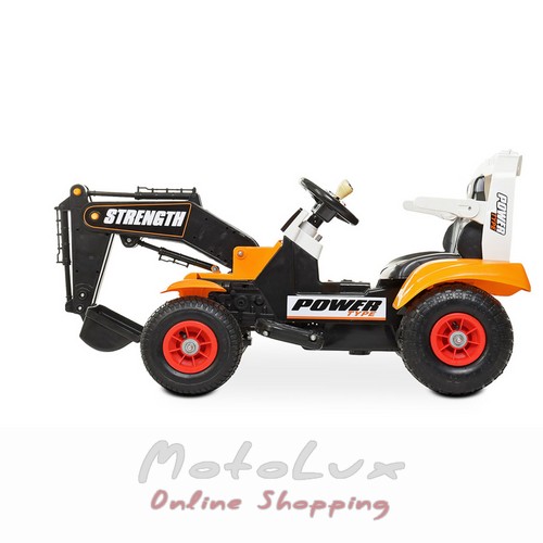 Detský traktor Bambi M 4260ABLR 7 2, 4G, nafukovacie kolesá, MP3, svetlo, hudba, oranžová