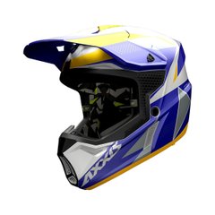 Motoros sisak AXXIS Wolf Bandit C3 Matt Yellow, L-es méret, kék