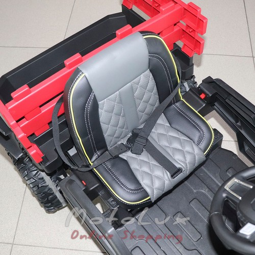 Detský vozík Jeep M 4464 EBLR 3, 2,4G, MP3, USB, červený
