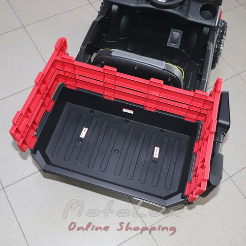 Detský vozík Jeep M 4464 EBLR 3, 2,4G, MP3, USB, červený
