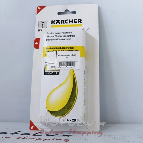 Glass Cleaning Concentrate, 4x20ml, Karcher