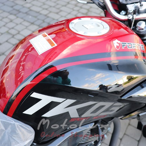 Мотоцикл Forte FT200-TK03, черно-красный