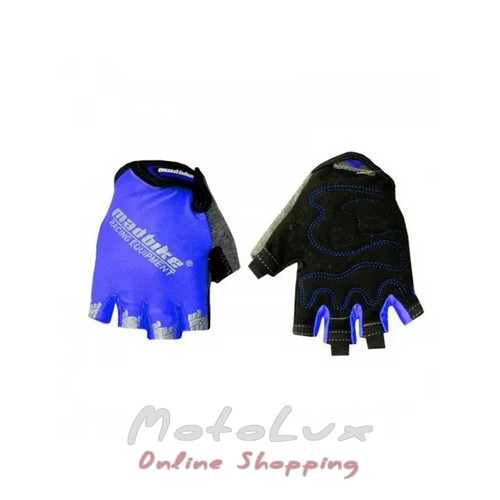 Велосипедні рукавички Madbike, розмір S, синій