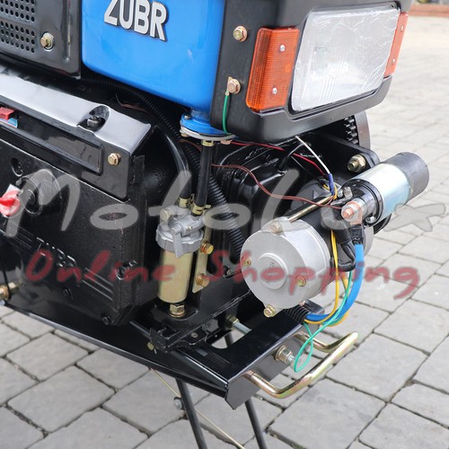Дизельный мотоблок Зубр JR-Q12E Plus, электростартер, 12 л.с.