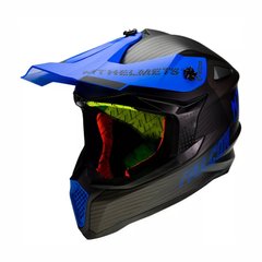 Motorcycle helmet MT Falcon System, size L, black with blue