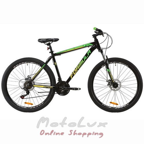 Горный велосипед Formula Motion AM DD, колеса 27,5, рама 19, 2020, black n lime