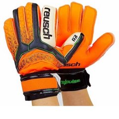 Перчатки вратарские юниорские с защитными вставками на пальцы FB-882B Reusch Orange