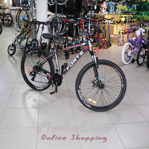 Гірський велосипед Forte Titan, рама 17, колеса 27.5, gray n red