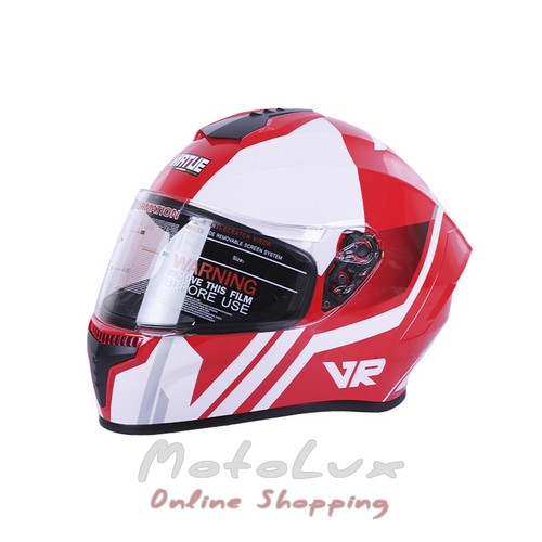 Motorcycle helmet Virtue MD 813, size L, red with white