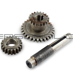 Shaft secondary gearbox assembly, Z1 29, Z2 19, Z3 19, 175, 7Hp