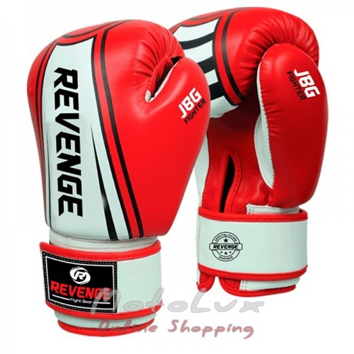 Detské boxerské rukavice EV-10-1223-6oz PU, červeno-biele