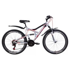 Велосипед Discovery 26 Canyon AM2 DD, рама 17.5, 2021, silver black with red