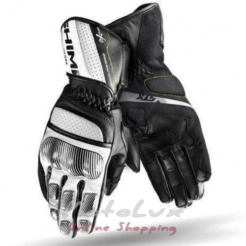 Motorcycle gloves Shima STX white n black