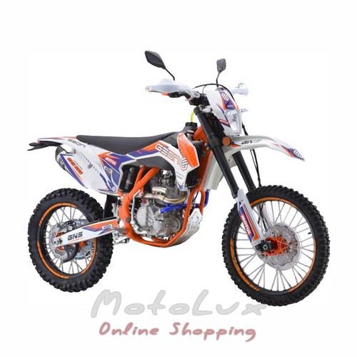 Мотоцикл эндуро Geon Dakar GNS 300, 26 л.с., белый с оранжевым, 2024
