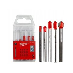 Milwaukee GENII glass and tile drill set, 5 pieces