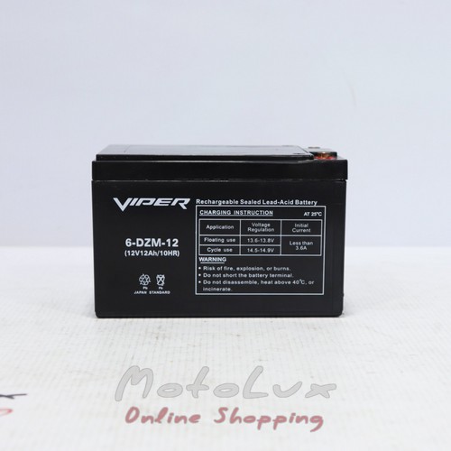 Battery Viper 6-DZM-12, 12V, 12Ah, Sealed Lead Acid