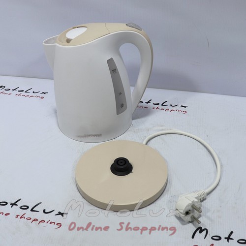 Electric kettle Grunhelm ELP-1999BW, 1.7 L, disc, 2000 W, plastic, beige