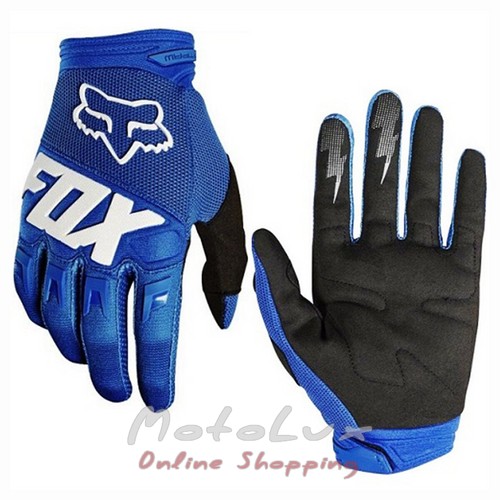 Motorcycle gloves Fox Dirtpaw blue