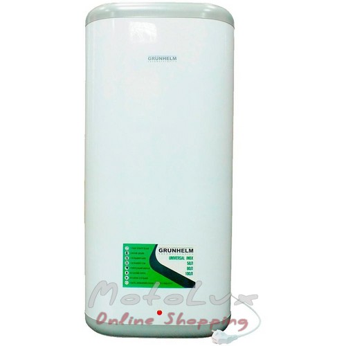 Water heater GBH I-80 VH Flat universal mounting, flat stainless tank, 80 l., 1000 + 1000 W Grunhelm