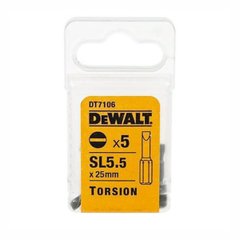 Bits DeWALT Torsion DT7106, Sl5.5, 25 mm