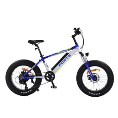 Аккумуляторный велосипед Forte RIDER, 350Вт, колесо 20, рама 14, синий с белым