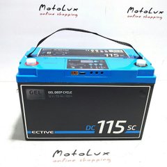 Gel power battery for home and apartment Ective DC 115SC GEL Deep Cycle with LCD display, 115 Ah