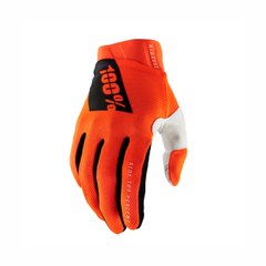 Ride 100% Ridefit motorcycle gloves, size L, orange