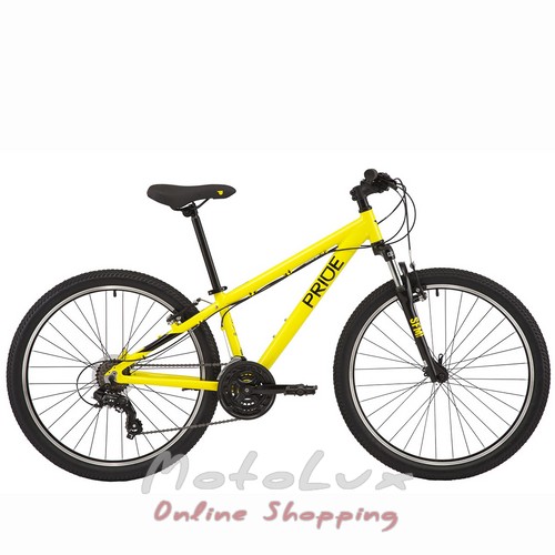 Горный велосипед Pride Marvel 6.1, колеса 26, рама XS, 2021,желтый