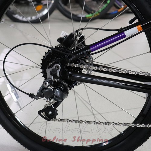 Tinédzser kerékpár Pride Glider 4.2, 24 kerék, 2020,black n orange
