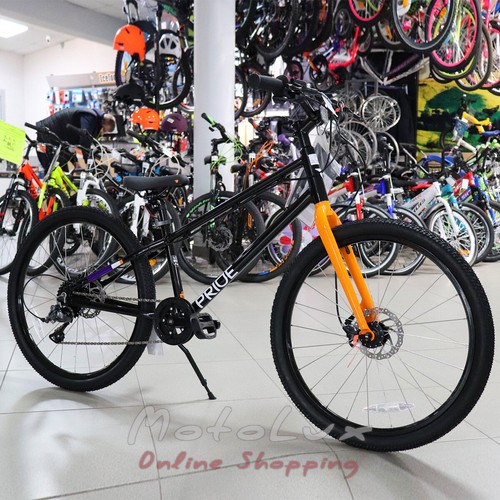 Подростковый велосипед Pride  Glider 4.2 колесо 24, 2020, black n orange