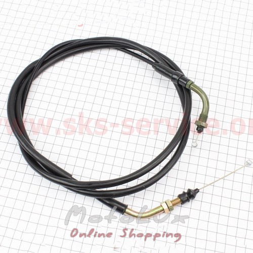 Gas cable (220cm) for 4T engine with top and thread mounting