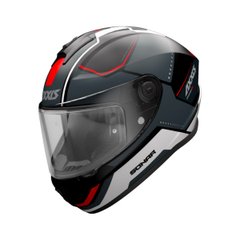 AXXIS Draken S Sonar B15 Matt Red motorcycle helmet, size L, gray with red