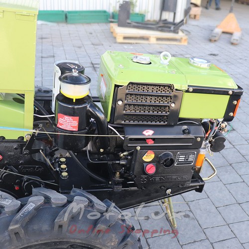 Egytengelyes diesel őnidítós kistraktor Kentaur MB 1010DE-8, 10 LE, green + talajmaró
