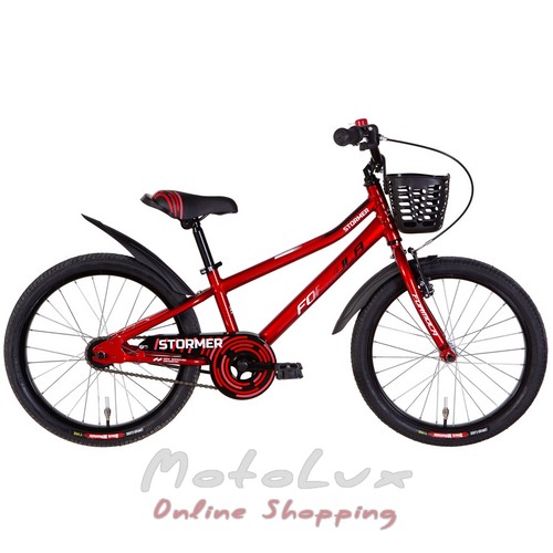 Детский велосипед Formula 20 Stormer, рама 10, AL, red n black n white, 2022