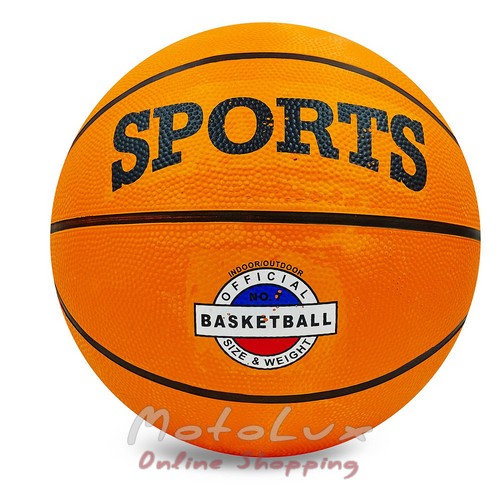 Sport rubber basketball ball, size 7