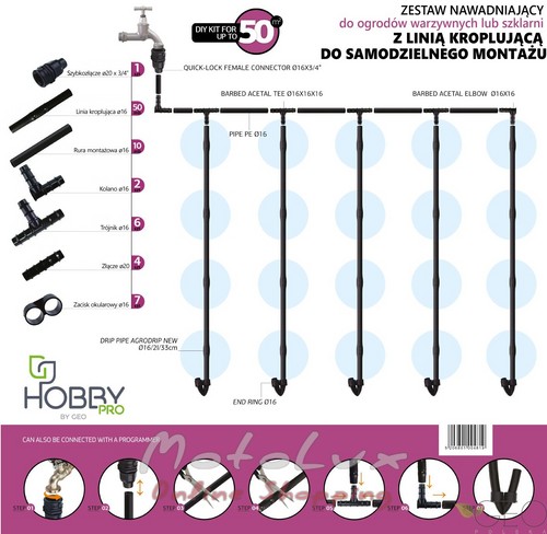 Zavlažovací systém 50 m² Hobby Pro