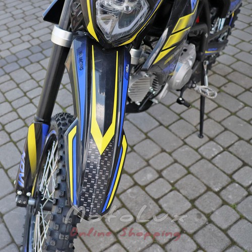 Мотоцикл Kovi PiT 150 WD, жовтий з блакитним