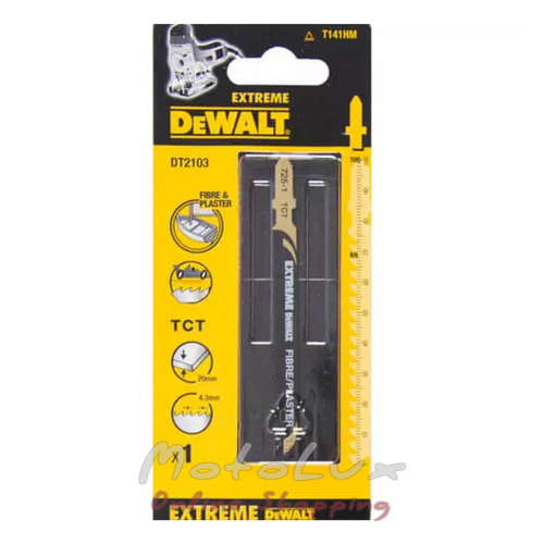 Special DeWALT DT2103 sawing tool for fiberglass, corian, plaster, plasterboard