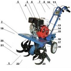 Запчастини для культиватора