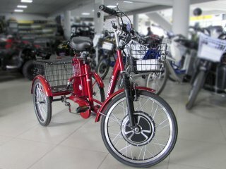 Электро трицикл Skybike Big Happy, колеса передние 22, задние 20, red 