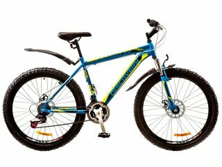 Горный велосипед Discovery Trek DD, колеса 26, рама 15, blue n black n green