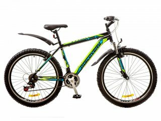 Гірський велосипед Discovery Trek Vbr, колеса 26, рама 18, black n blue n green