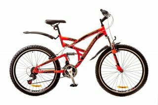 Горный велосипед Discovery Canyon AM2 14G DD St, колесо 26, рама 19, red n black