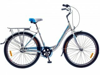 Гірський велосипед Optimabikes Vision Al с багажником, колеса 26, рама 17, white n blue